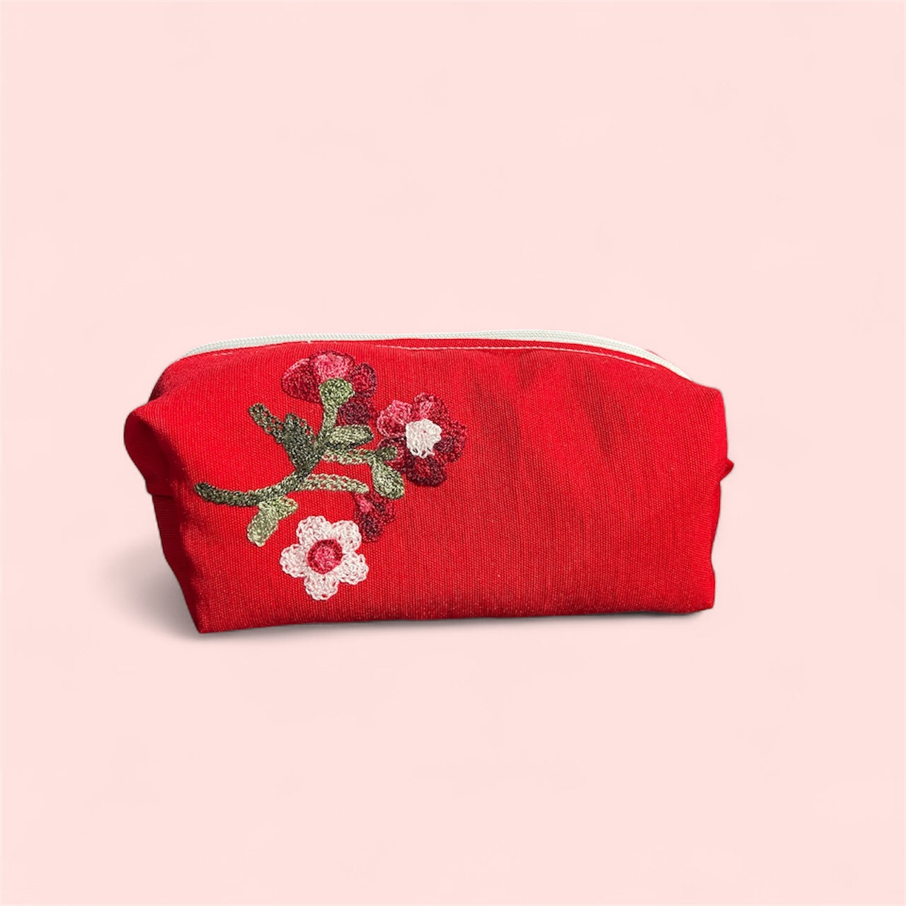 Slim Pouch - Medium Floral Embroidery
